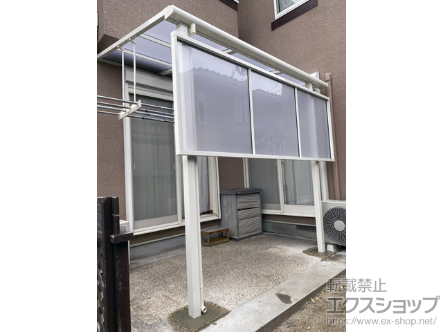兵庫県神戸市ののテラス屋根 スピーネ F型 テラスタイプ 単体 積雪〜20cm対応＋スピーネ用 前面スクリーン 一段仕様 施工例