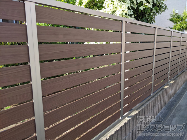 埼玉県川越市ののフェンス・柵 モクハイフェンス フリーポールタイプ 施工例