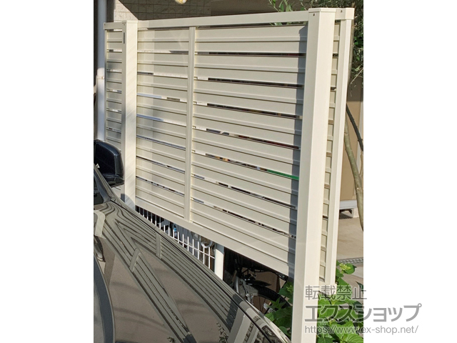 東京都北区ののフェンス・柵 フェンスAB YS3型 横スリット3 2段支柱(パネル1段) 施工例