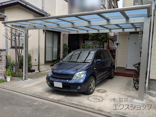 神奈川県相模原市ののカーポート エフルージュ ツイン FIRST 積雪〜20cm対応 施工例