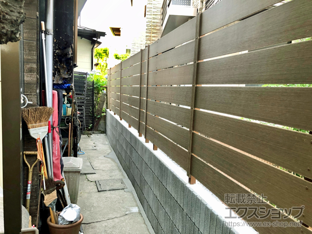 神奈川県鎌倉市ののフェンス・柵 プラドフェンス ジョイントあり仕様 隙間10mm 施工例