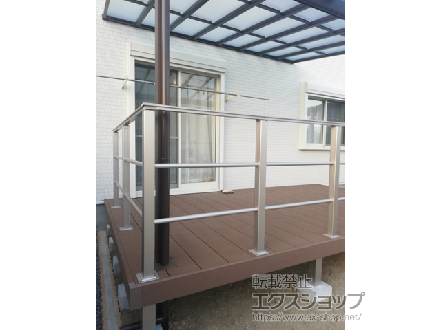 山梨県笛吹市ののテラス屋根 ソラリア F型 テラスタイプ 単体 積雪〜20cm対応 施工例