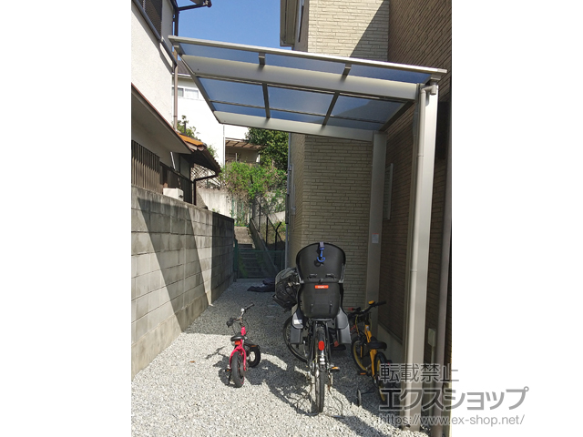 奈良県奈良市ののサイクルポート・駐輪場 ネスカFミニ (フラットスタイル) 積雪〜20cm対応 施工例