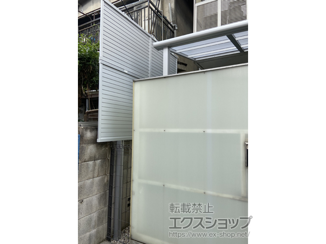 東京都品川区ののフェンス・柵 フェンスAB YM2型 横目隠し2 多段柱(パネル2段) 施工例