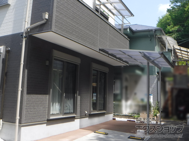 東京都日野市ののテラス屋根 ソラリア F型 テラスタイプ 単体 積雪〜20cm対応 施工例