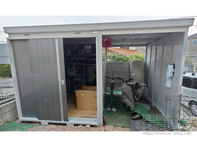 兵庫県西宮市のの物置・屋外倉庫 ネクスタウィズ 多雪地型 4000×2210×2375 左扉タイプ（NXN-48H・40CHK） NXN-48H・40CHK-PG 施工例