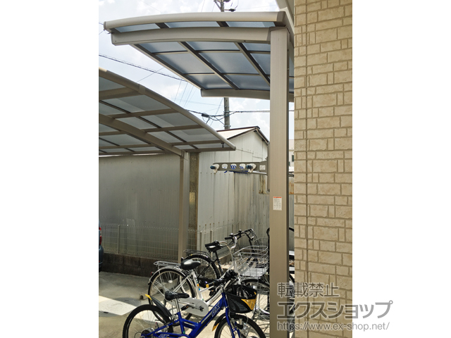 愛知県丹羽郡大口町ののサイクルポート・駐輪場 ネスカRミニ (ラウンドスタイル) 積雪〜20cm対応 施工例