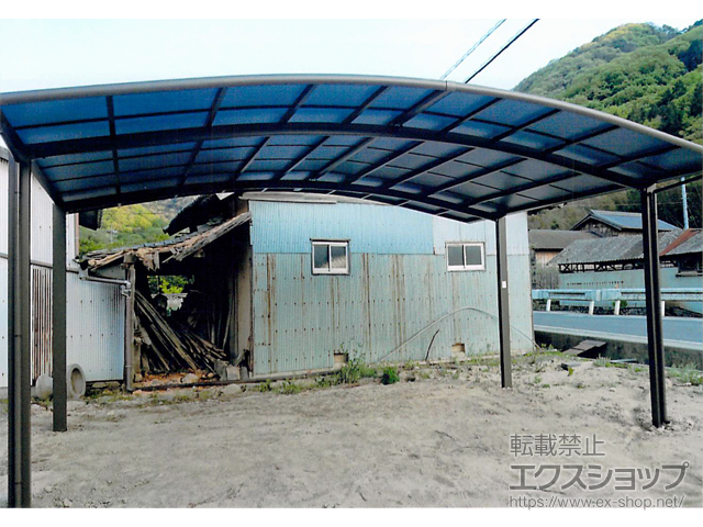 愛媛県今治市ののカーポート ネスカR (ラウンドスタイル) ワイド 積雪〜20cm対応 施工例