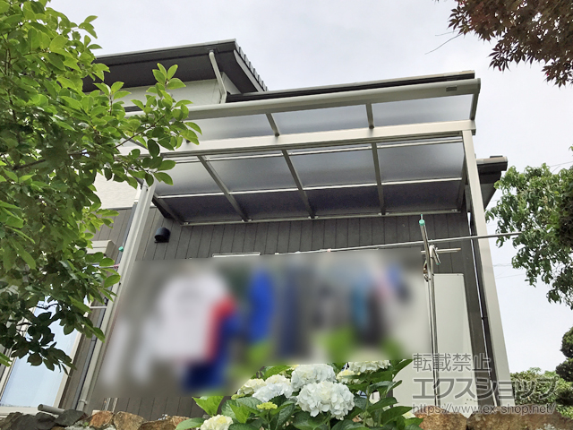 愛媛県南宇和郡愛南町ののテラス屋根 ソラリア F型 テラスタイプ 単体 積雪〜20cm対応 施工例