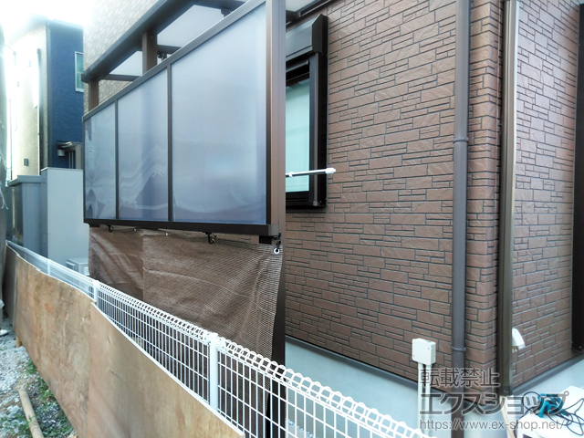 大阪府泉南市ののテラス屋根 ソラリア F型 テラスタイプ 単体 積雪〜20cm対応 施工例