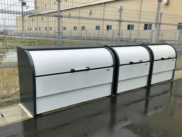 兵庫県神戸市のダイケンのゴミステーション・ゴミストッカー クリーンストッカー CKR-1907-2型 (容量1200L) 施工例