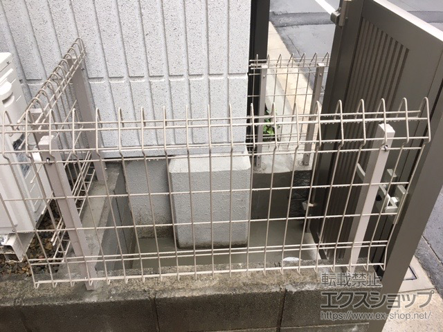 東京都墨田区ののフェンス・柵 メッシュフェンス G10-R 自由柱施工 施工例