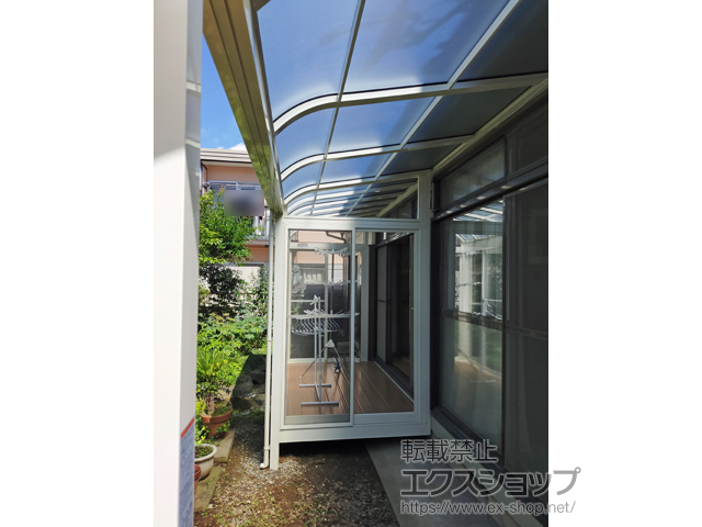 埼玉県熊谷市ののテラス屋根 スピーネ R型 1500 テラスタイプ 単体 積雪〜50cm対応 施工例