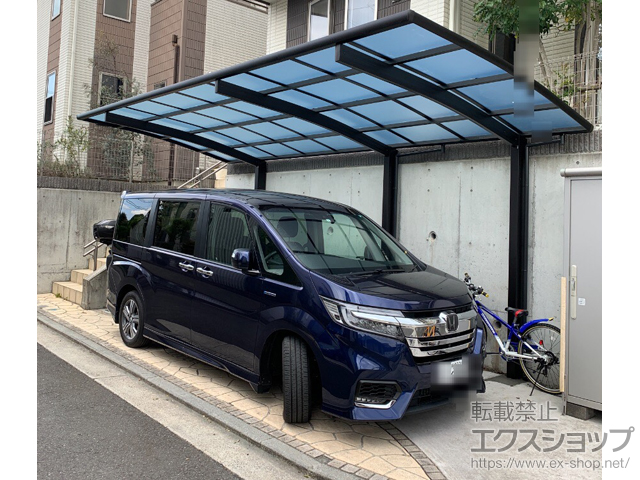 神奈川県横浜市ののカーポート レイナポートグラン 延長　積雪〜20cm対応 施工例