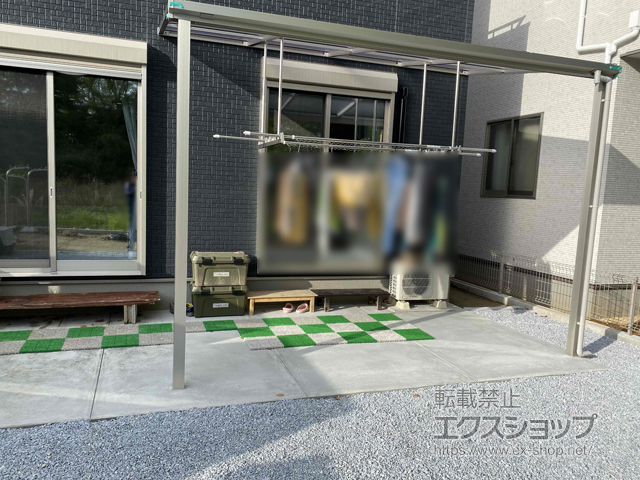 福岡県飯塚市ののテラス屋根 ソラリア F型 テラスタイプ 単体 積雪〜20cm対応 施工例