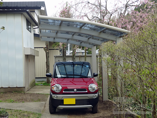 秋田県秋田市ののカーポート レイナポートグラン50 積雪〜50cm対応 施工例