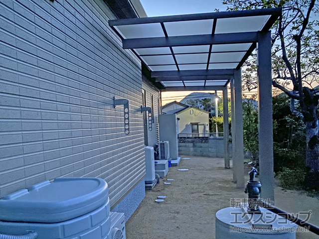 香川県高松市ののテラス屋根 レボリューD テラスタイプ 連棟 積雪〜20cm対応 施工例