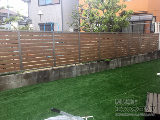 大阪府堺市ののフェンス・柵 モクハイフェンス フリーポールタイプ 施工例
