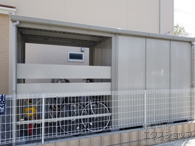 埼玉県北葛飾郡杉戸町のの物置・屋外倉庫 Mr.ストックマン プラスアルファ 一般型 4047×1590×2110（物置幅2,200mm） TP-40R15-T 施工例