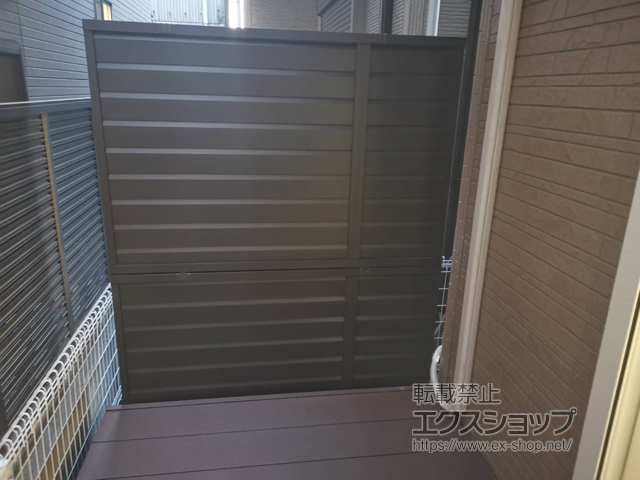 大阪府大阪市ののフェンス・柵 フェンスAB YL2型 横ルーバー2 多段柱施工 施工例