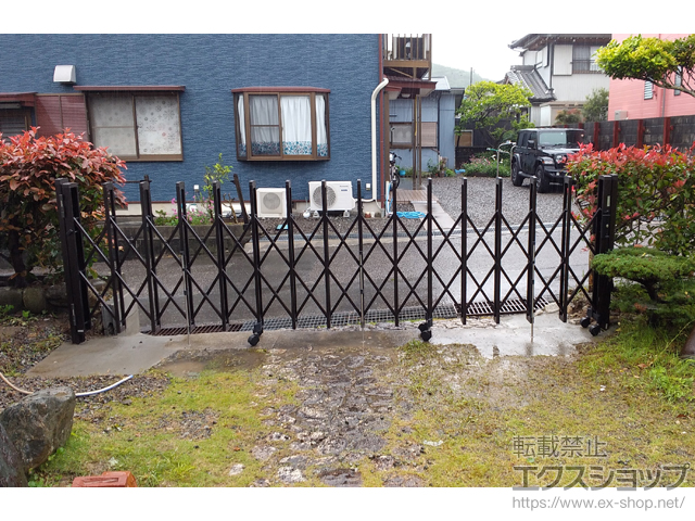 三重県鳥羽市ののカーゲート トリップゲートII 2型 スタンダード ノンレール 片開き 40S 施工例