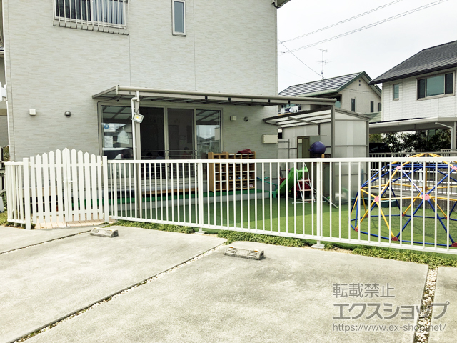 岡山県岡山市ののフェンス・柵 アルミサモア4型 フリーポールタイプ 施工例