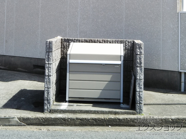 大阪府泉南郡熊取町ののゴミステーション ダストボックスミニ パネル床タイプ DBN-106P 400L 施工例