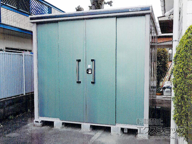 大阪府八尾市のの物置・屋外倉庫 エルモ 一般型 2570×2920×2356 LMD-2529H-EG 施工例