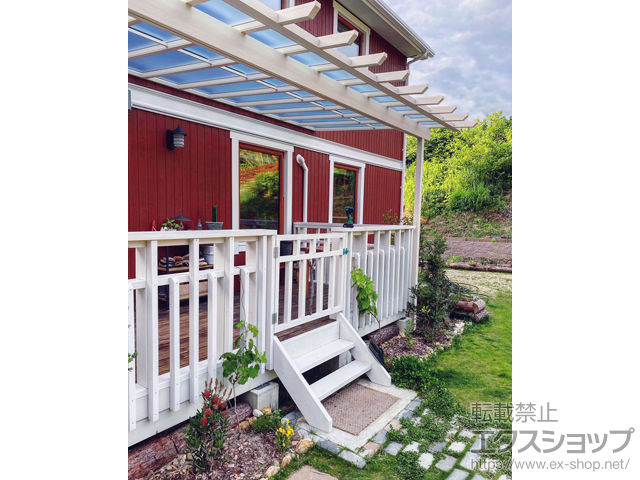 岐阜県多治見市ののテラス屋根 サザンテラス (パーゴラ仕様) テラスタイプ 単体 積雪〜20cm対応 施工例