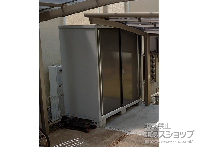 東京都町田市のの物置・屋外倉庫 シンプリー 一般型 1740×905×1903 MJX-179E-P-PG 施工例