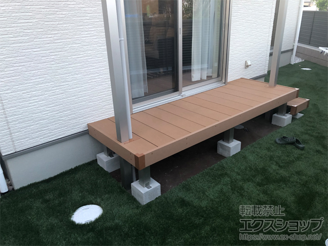福岡県久留米市ののウッドデッキ リウッドデッキ 200 施工例