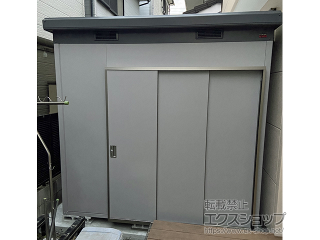 大阪府堺市のの物置・屋外倉庫 ナイソー 一般型 2460×2460×2440 SMK-61HN 施工例