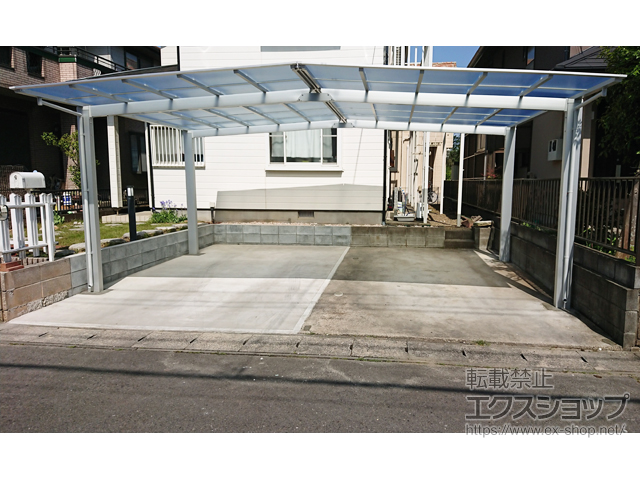 茨城県龍ケ崎市ののカーポート ソリッドポート M合掌 積雪〜20cm対応 施工例