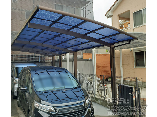 滋賀県湖南市ののカーポート レイナポートグラン 縦連棟　積雪〜20cm対応 施工例