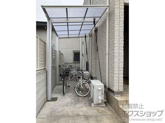 和歌山県和歌山市ののサイクルポート・駐輪場 フーゴFミニ (フラットスタイル) 積雪〜20cm対応 施工例