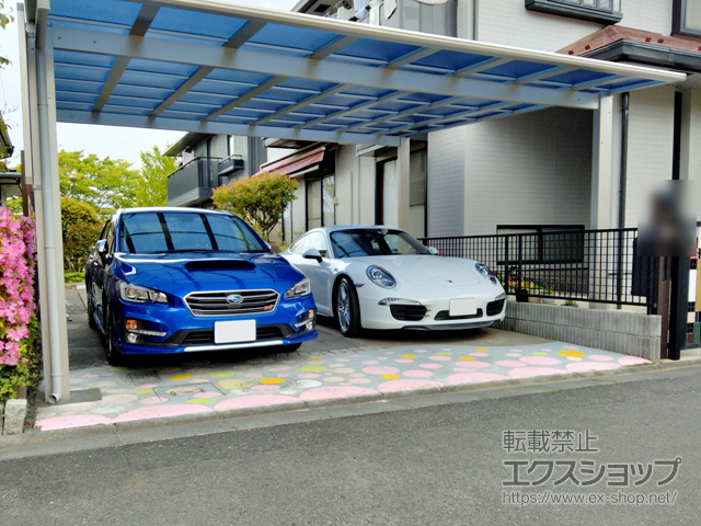 東京都八王子市ののカーポート エフルージュ ツイン FIRST 積雪〜20cm対応 施工例