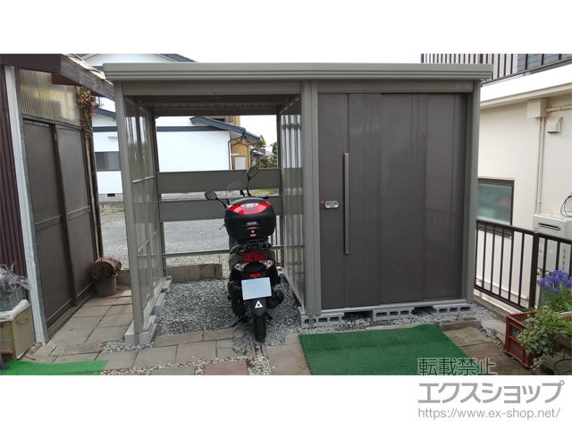 長野県長野市のの物置・屋外倉庫 Mr.ストックマン プラスアルファ 一般型 3015×1590×2110（TP-3015） TP-3015-B 施工例