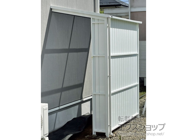 栃木県佐野市ののストックヤード オイトック アルミパネル囲い 両袖タイプ 単体 積雪〜20ｃｍ対応 施工例