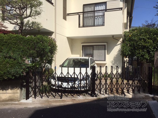 東京都練馬区ののカーゲート トリップゲートII 2型 スタンダード ノンレール 両開き 施工例