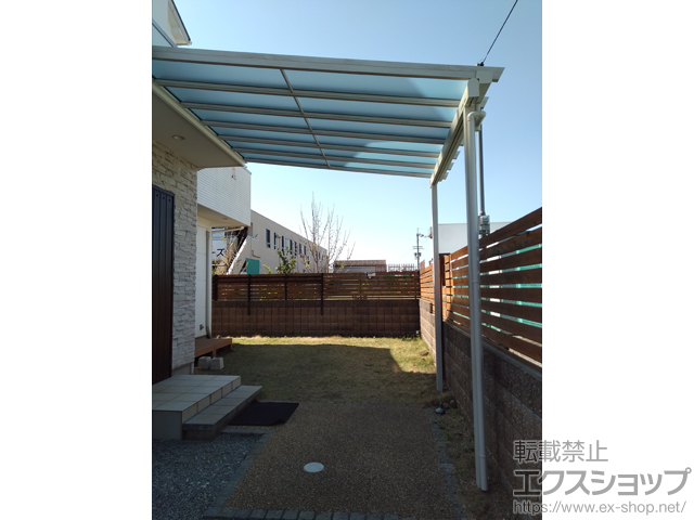 大阪府東大阪市ののテラス屋根 ナチュレN 壁付け納まり テラスタイプ 単体 積雪〜20cm対応 施工例