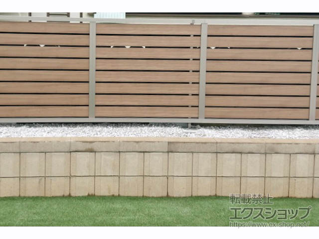 埼玉県熊谷市ののフェンス・柵 モクハイフェンス フリーポールタイプ 施工例