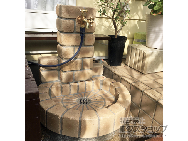 神奈川県横浜市のの立水栓・ガーデンシンク 立水栓ユニット サークルタイプ 施工例