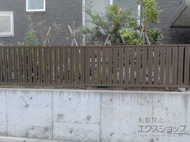 新潟県新潟市ののフェンス・柵 シンプレオフェンスST1型 縦スリット 自由柱施工 施工例