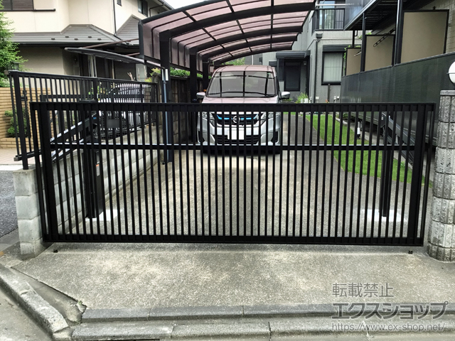 埼玉県さいたま市ののカーゲート ワイドオーバードアS2型 電動式 施工例