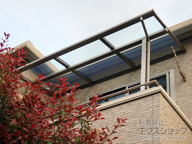 広島県広島市ののバルコニー・ベランダ屋根 スピーネ F型 屋根タイプ 単体 積雪〜20cm対応 施工例