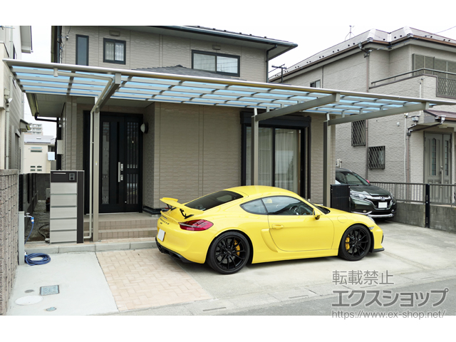 埼玉県さいたま市ののカーポート ニューマイリッシュ 延長 逆勾配 前下がり 積雪〜20cm対応 施工例