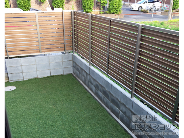 東京都武蔵村山市ののフェンス・柵 モクハイフェンス フリーポールタイプ 施工例