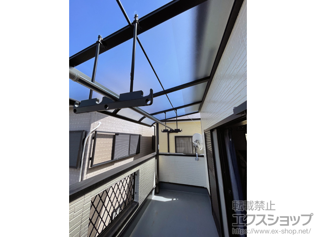 大阪府和泉市ののバルコニー・ベランダ屋根 スピーネ R型 屋根タイプ 単体 積雪〜20cm対応 施工例