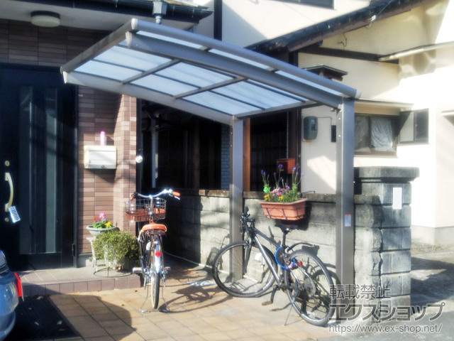 大分県大分市ののサイクルポート・駐輪場 ネスカRミニ (ラウンドスタイル) 積雪〜20cm対応 施工例