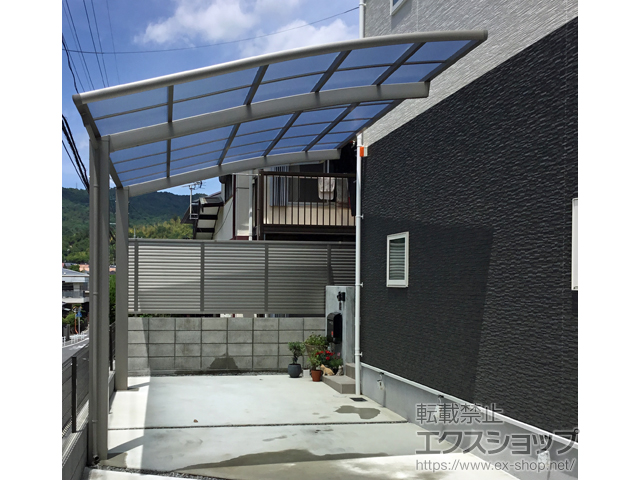 広島県広島市ののカーポート ネスカR (ラウンドスタイル) 積雪〜20cm対応 施工例